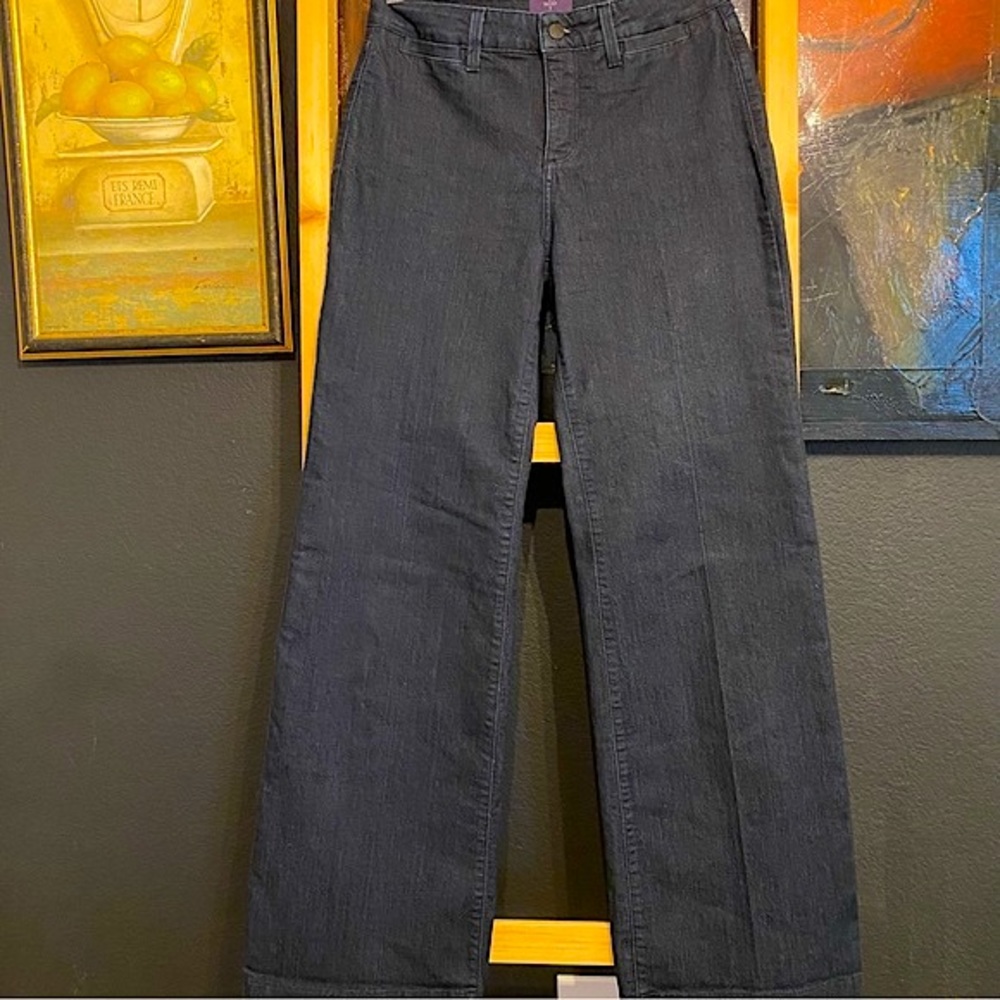 NYDJ Wide Leg Trouser Jeans Teresa  Dark Wash - Picture 6 of 16